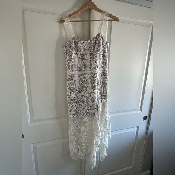 Tiffany Blanc Dress in White
Bronx and Banco. Lace Midi Dress - Picture 4 of 5